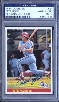 1984 Donruss  Pete Rose Auto