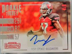 2016 Panini Contenders Noah Spence Rookie Ticket Autograph Horizontal Variation