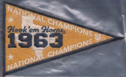 2011 Upper Deck University of Texas 1963 National Champions Pennant