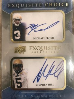 2012 Upper Deck Exquisite Michael Floyd Exquisite Choice Dual Signatures ESS-MF