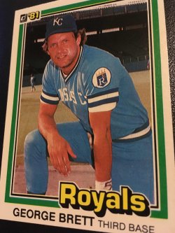 George Brett Signed 1989 Bowman #121 Baseball Card Royals