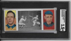 1912  Hassan 1912 T202 Tom Jones At Bat/McLean/Gaspar SGC 1.5 2/11/26