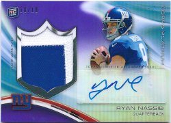 2013 Topps Platinum Ryan Nassib Rookie Patch Autograph Purple