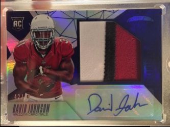 2015 Panini Certified David Johnson Freshman Fabric Blue RC auto/99