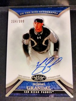 2012 Topps Tier One Yasmani Grandal On The Rise Autographs