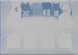 2020 Leaf In The Game Used Sports Basketball Redraft Relics Printing Plate Cyan Chris Webber / Jamal Mashburn / Anfernee Hardaway / Vin Baker / Sam Cassell / Allan Houston #ed 1/1