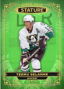 2022/23 Upper Deck Stature Photo Variant Green Selanne