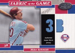 2002 Leaf Certified Fabric of the Game Mike Schmidt