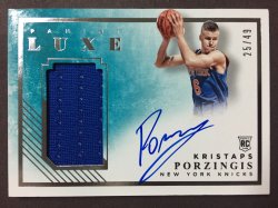 2015-16  Luxe Kristaps Porzingis Jersey Auto /49