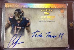 2012 Topps Five Star Alshon Jeffery Quotable Inscription Auto