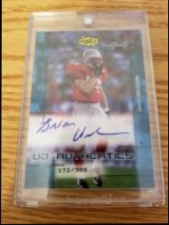 2000 Upper Deck Ionix Brian urlacher rookie auto 172/300