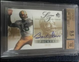 2003 Upper Deck SP Authentic Sign of the Times Gold Bart Starr