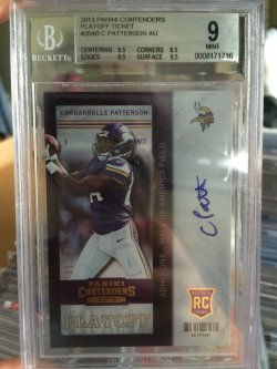 2013 Panini Contenders Cordarrelle Patterson Playoff Ticket Variation