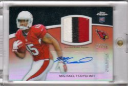 2012 Topps Chrome Michael Floyd Patch Auto