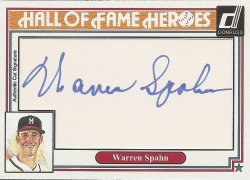 2015  Custom Hall of Fame Heroes Autographs Warren Spahn