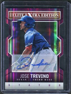 2014 Panini Elite Extra Edition Purple STATUS die-cut: Jose Trevino