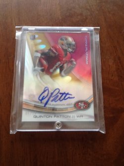 2013 Topps Platinum Quinton Patton Gold Ref. Auto