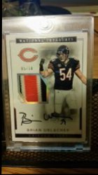 2016 Panini National treasures  Brian urlacher patch auto 5/10