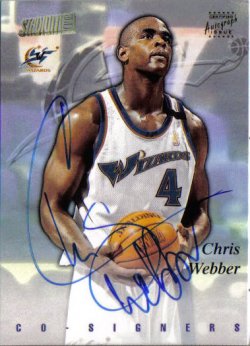 1997-98 Topps Stadium Club Co-Signers Chris Webber / Kerry Kittle Front