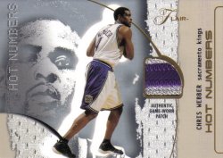 2001-02 Fleer Flair Hot Numbers Chris Webber #ed 77/100