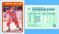 1990-91 O-Pee-Chee Central Red Army Insert Vyacheslav Bykov