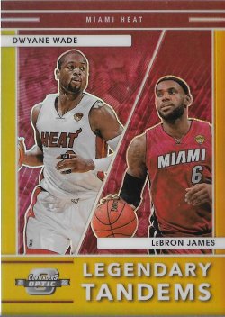 2021-22 Contenders Optic Legendary Tandems Gold Dwyane Wade / LeBron James #ed 2/10