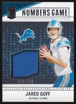 2025  Elite Numbers Game Jerseys Jared Goff