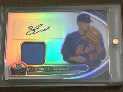 2013 Topps Bowman Platinum  Zack Wheeler Auto/GU Jersey 