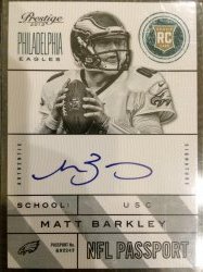 2013 Panini Prestige NFL Passport Auto Matt Barkley