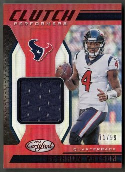 2018 Certified Clutch Performers Jerseys Mirror Red Deshaun Watson