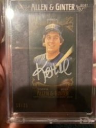 2021 Topps allen and ginter x black framed auto/25 hrbek