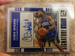 2014-15 Panini Donruss Chris Webber Signature Stars AU #13/40