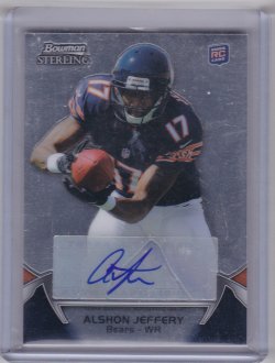 2012 Bowman Sterling Blue Refractor Alshon Jeffery Autograph Patch