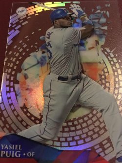 2014 Topps HIGH TEK YASIEL PUIG #HT-YP Los Angeles Dodger (Wild Horse) RF CUBA