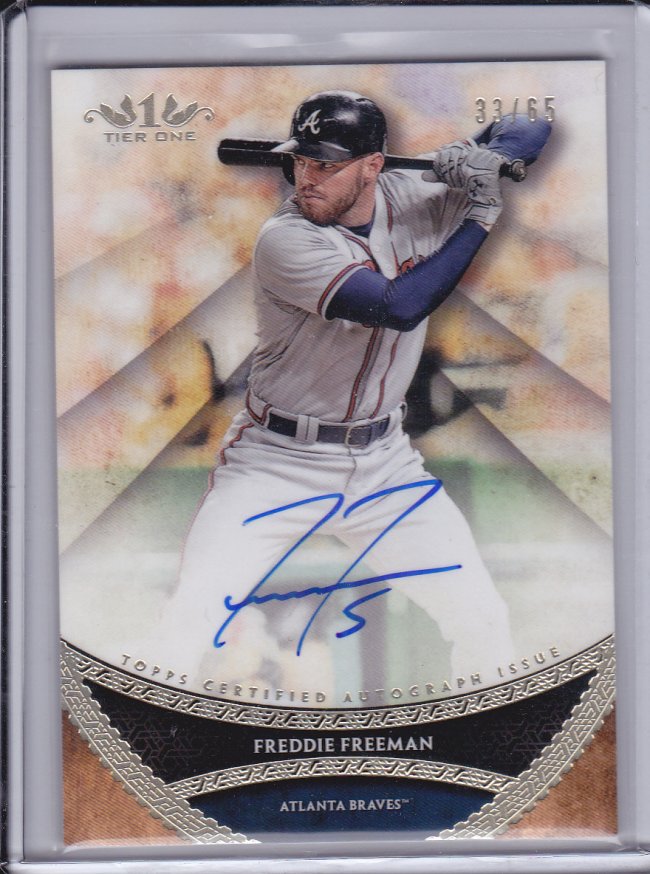 Freddie Freeman Autographed Baseball Cards