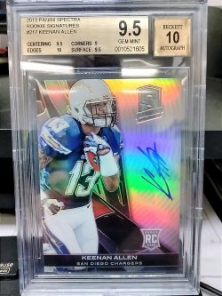 Keenan Allen Autographed 2013 Topps Finest Rookie Jersey Card