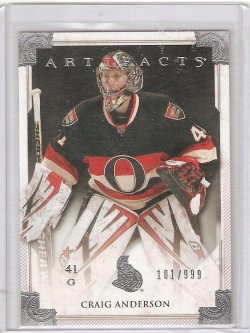 2013 Upper Deck Artifacts Craig Anderson 