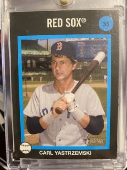 2022 Topps 2022 Topps Heritage 73 Topps Venezuela Stamps #35 Carl Yastrzemski yaz