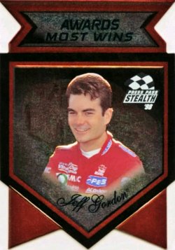 1998 Press Pass Stealth Racing Awards Most Wins Jeff Gordon