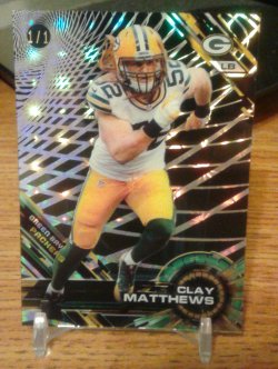 2015 Topps High Tek Black Galactic Diffractor Clay Matthews