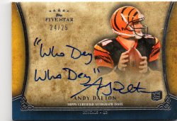 2011 Topps Five Star Andy Dalton Quotables Rc