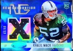 2014 Panini Certified Khalil Mack New Generation Mirror Blue Materials