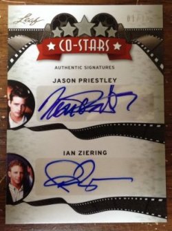 2012 Leaf Pop Century Jason Priestley Ian Ziering Co Stars Auto /10
