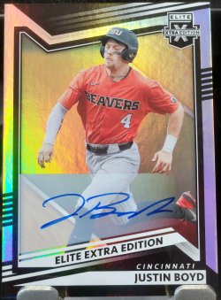 2022 Panini Elite Extra Edition Justin Boyd Base Signatures