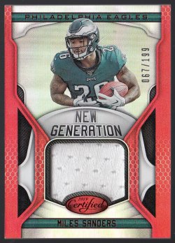 2019 Certified New Generation Jerseys Mirror Red Miles Sanders