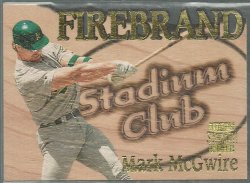 1997 Topps Stadium Club Mark McGwire Firebrand #FB7 (Wood Card)