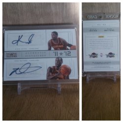 12-13  Panini national treasures  kyrie irving, waiters authentic signatures 11v12 