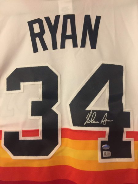 Nolan Ryan signed Astros Rainbow Jersey ft - Blowout Cards Forums