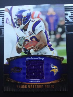 2011 Topps Prime Adrian Peterson  Jersey card 24/50