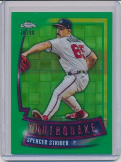    Spencer Strider 2023 Topps Chrome Youthquake Green Refractor /99